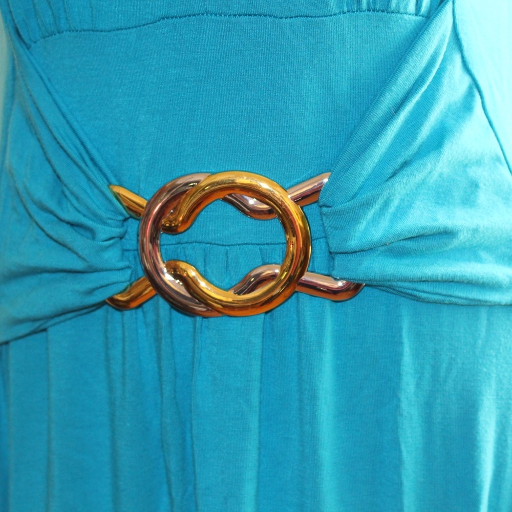 Liz Lange, sleeveless turquoise dress..... - Picture 5 of 12